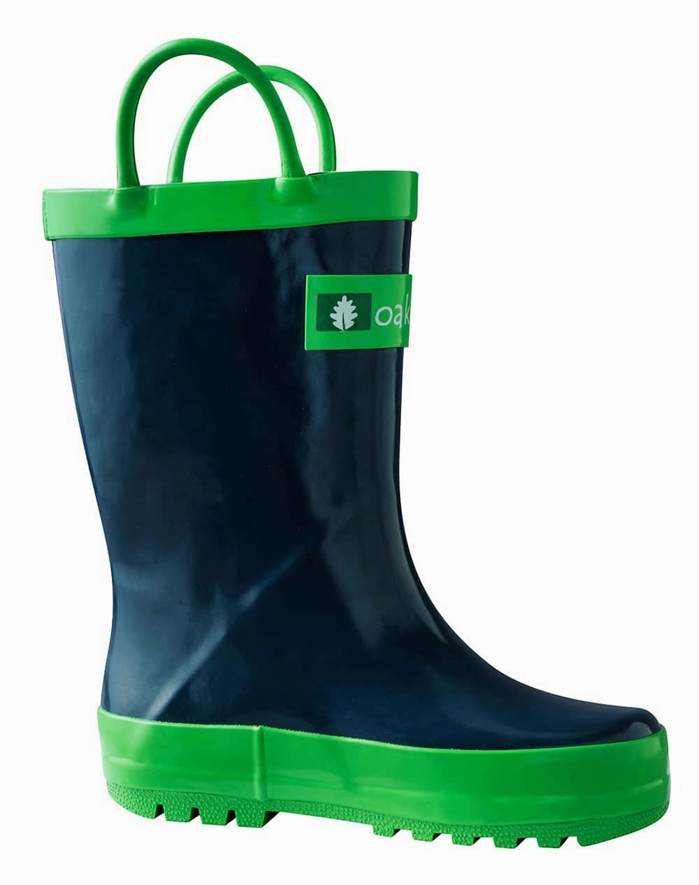 Loop Handle Boots, Navy & Green (Adult) Fashionable