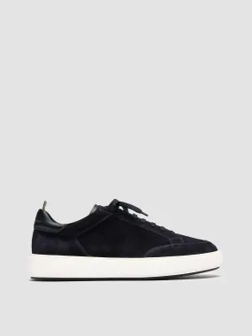 SEQUEL 002 - Blue Suede and Leather Low Top Sneakers shock - absorbing rubber sole shoes