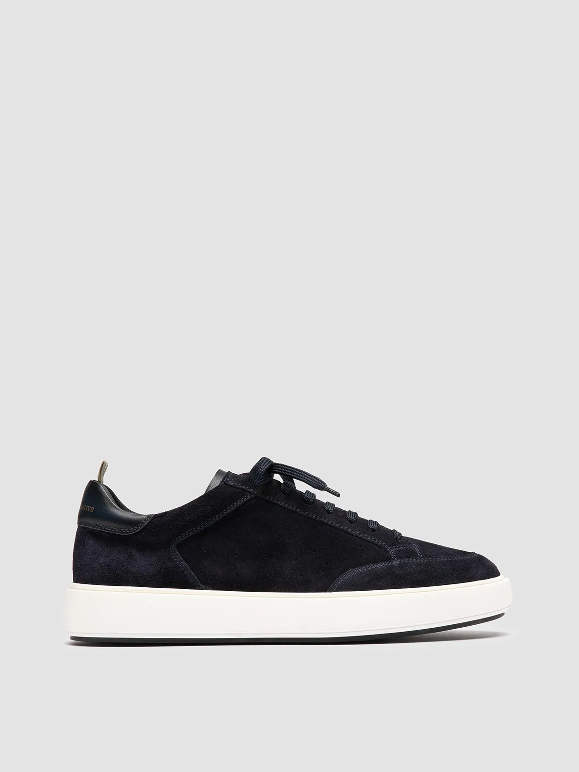 SEQUEL 002 - Blue Suede and Leather Low Top Sneakers shock - absorbing rubber sole shoes