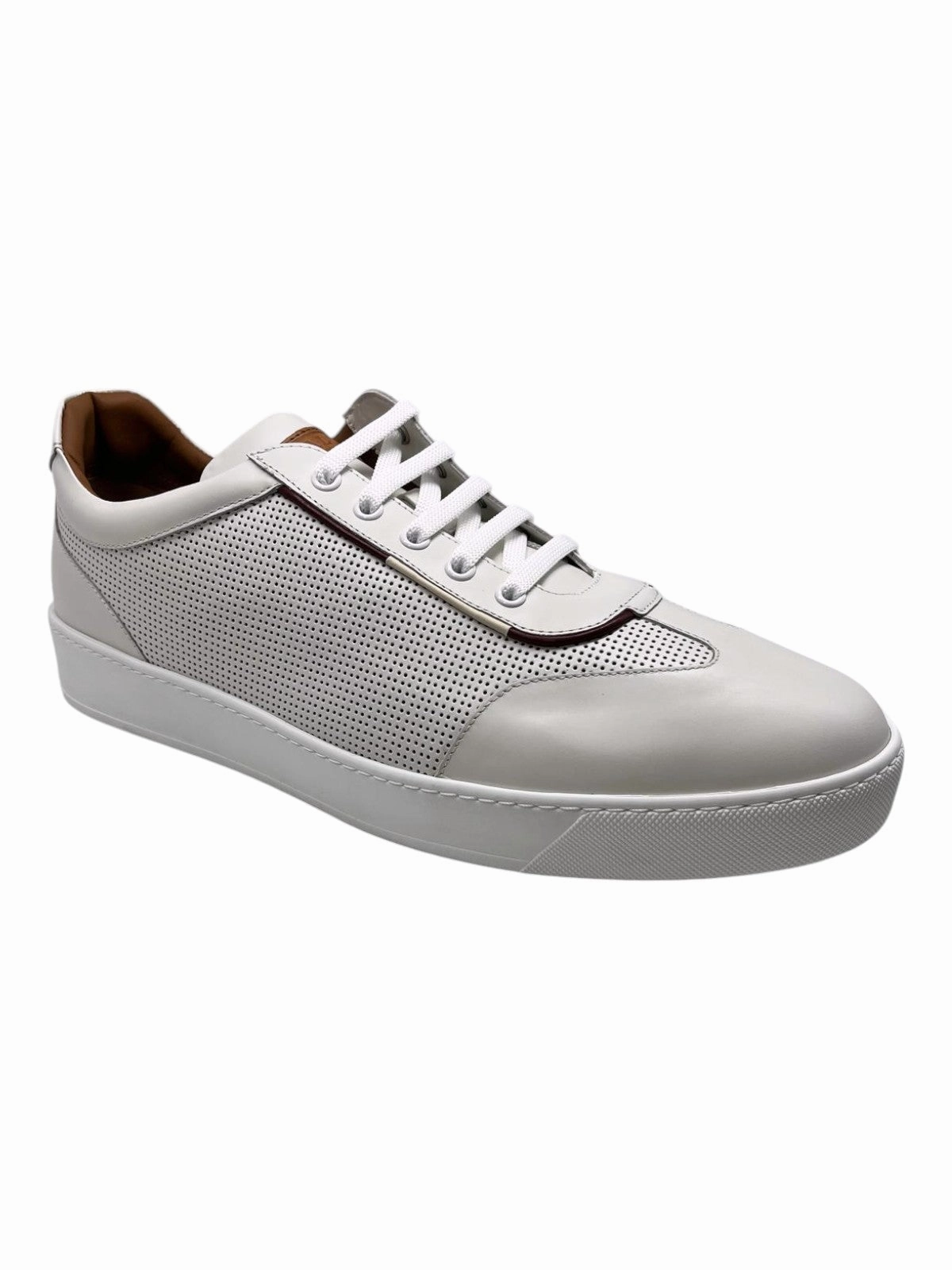 Bally Baxley 6233852 Men's White Calf Perforated Sneakers sunny