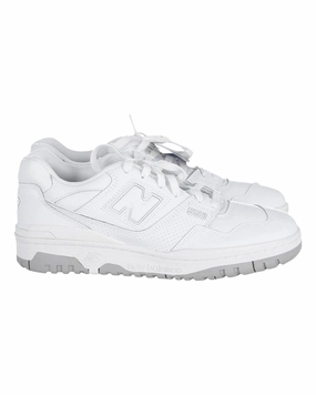 New Balance 550 Sneakers in White Leather Soft Padding elite running shoes