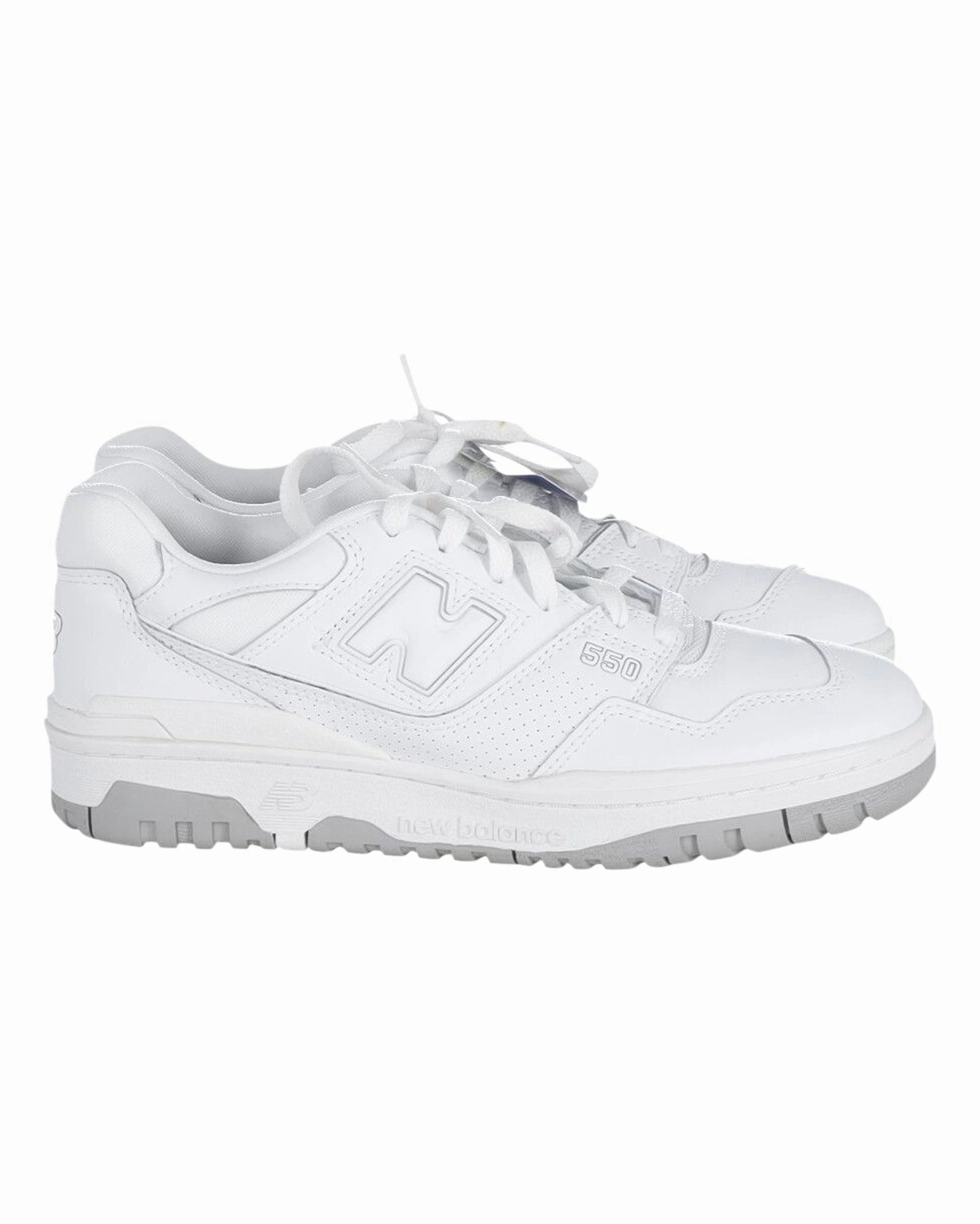 New Balance 550 Sneakers in White Leather Soft Padding elite running shoes