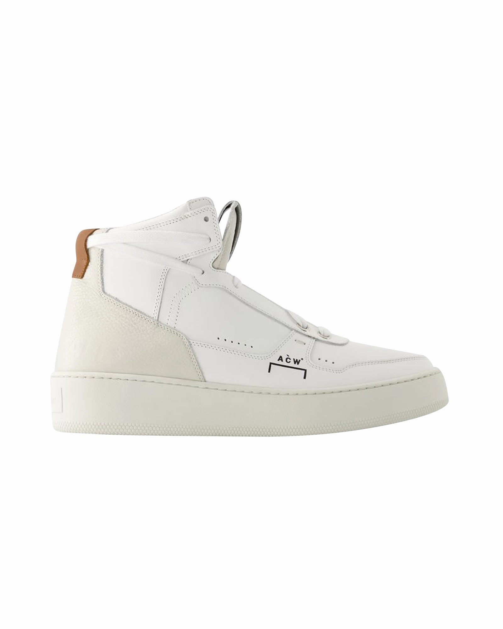 Luol Hi Top Ii Sneakers - A Cold Wall - Leather - Beige wind - resistant - upper shoes Versatile Fit