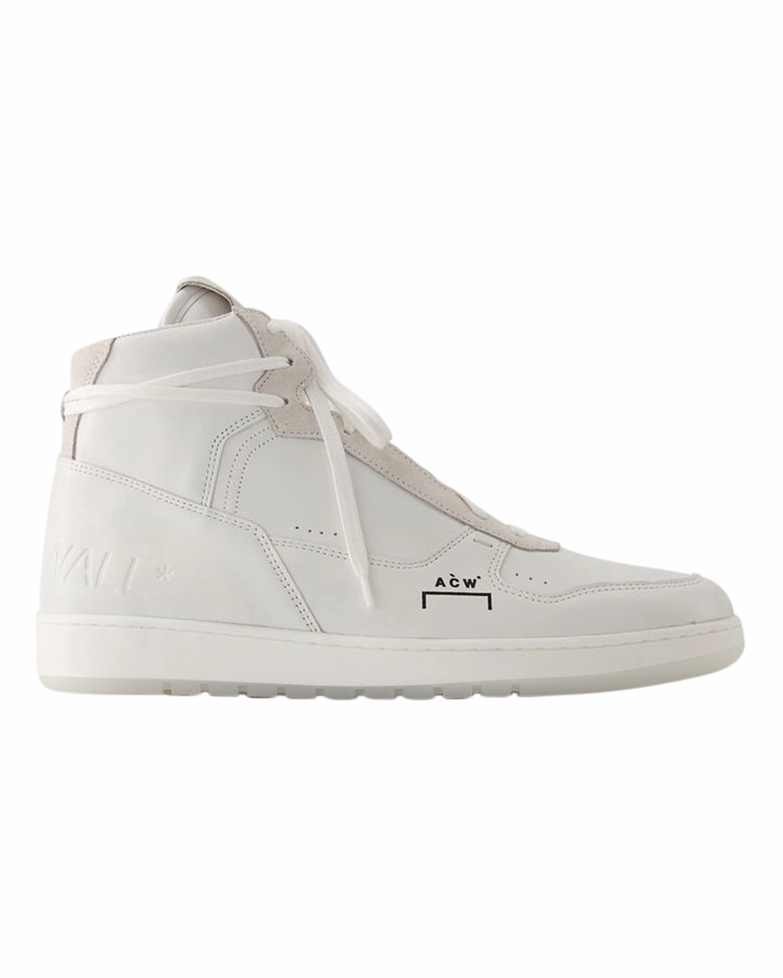 carbon - fiber midsole shoes removable - lining shoes Luol Hi Top Sneakers - A Cold Wall - Leather - White