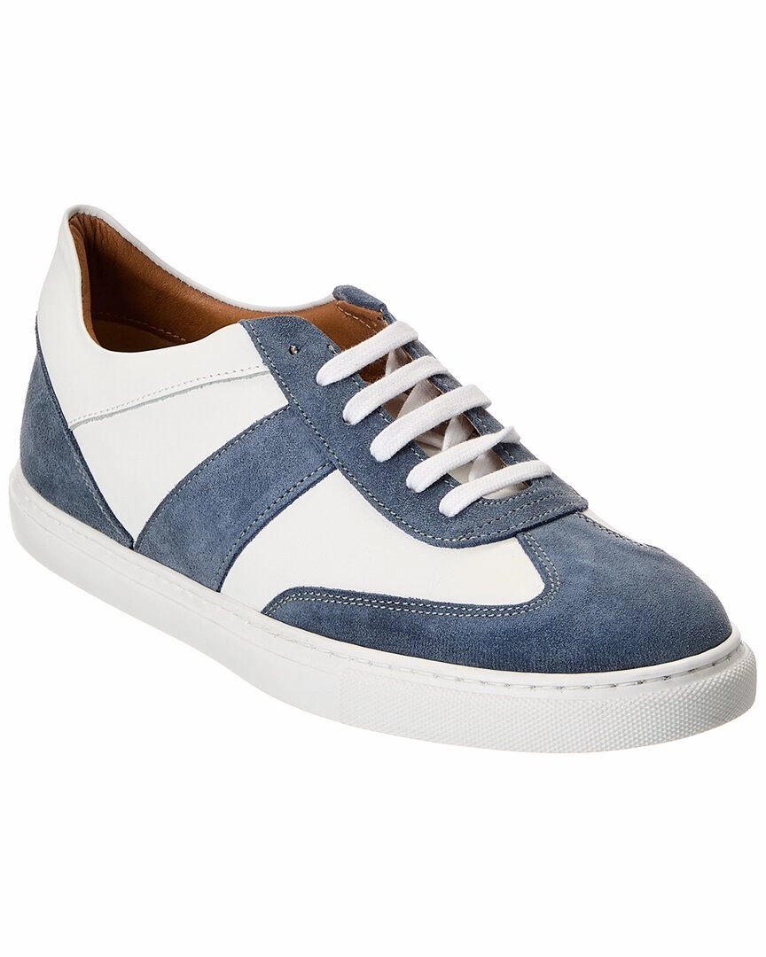 M by Bruno Magli Benito Leather & Suede Sneaker Adaptable to different weather Slip On Design