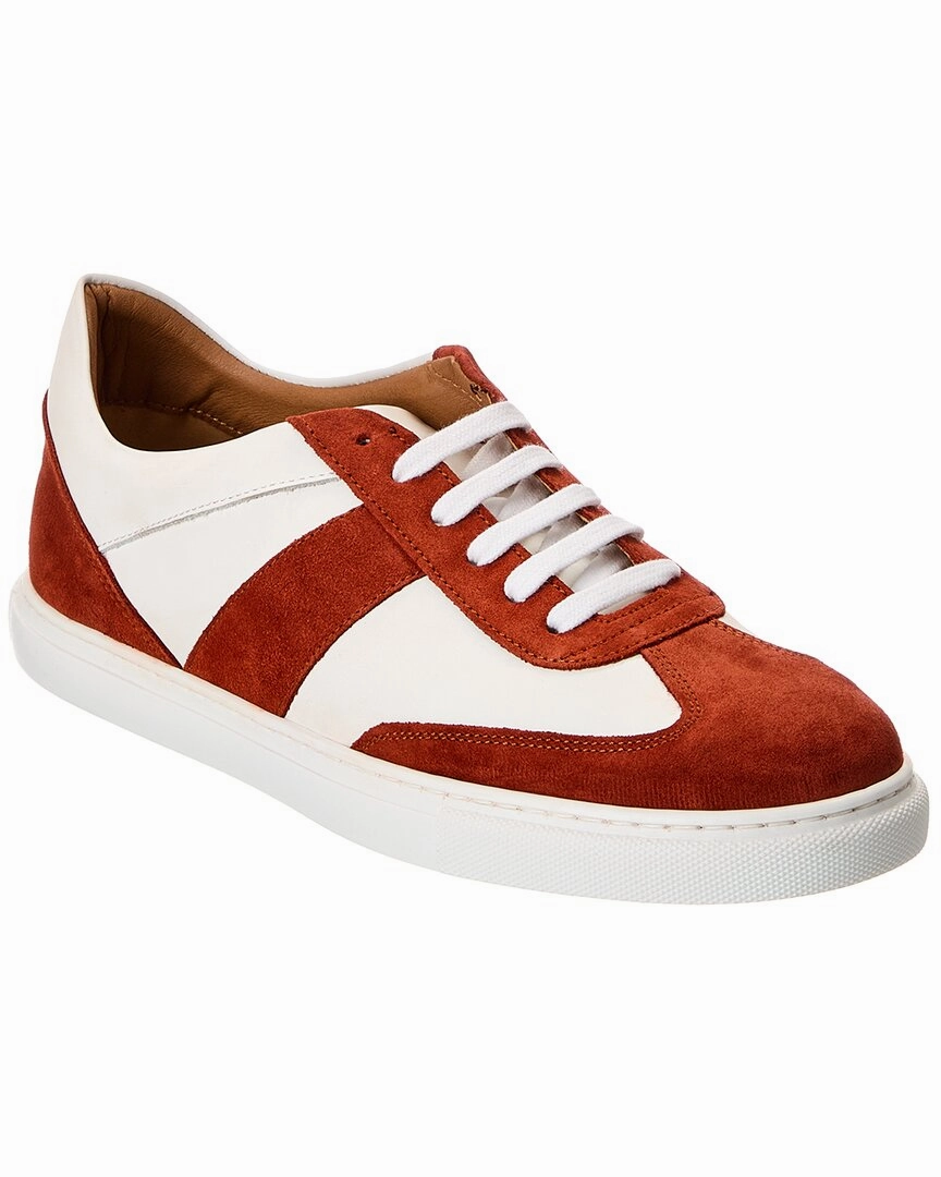 M by Bruno Magli Benito Leather & Suede Sneaker upcycled - material shoes relay running