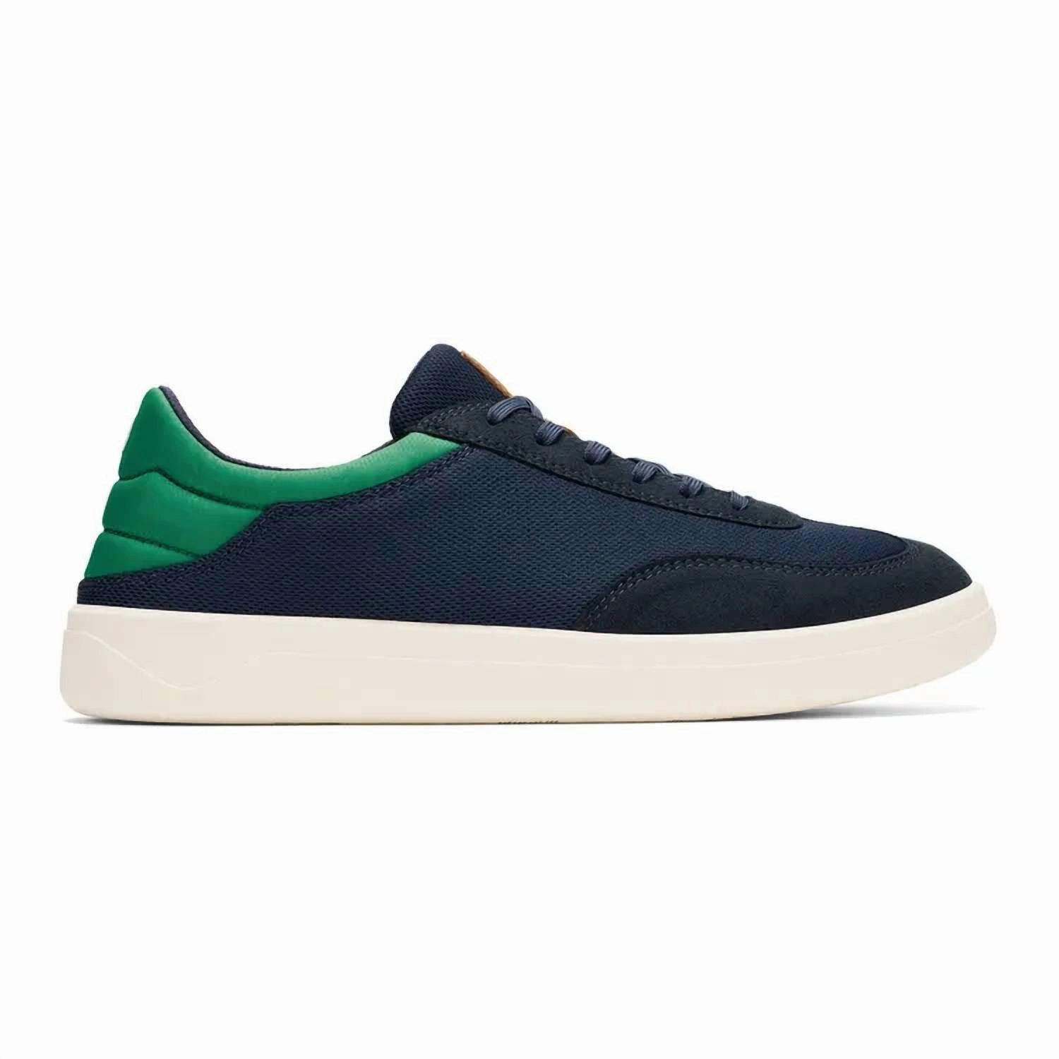 Mid-top Athletic Fit Men Punini Sneaker In Navy/bamboo