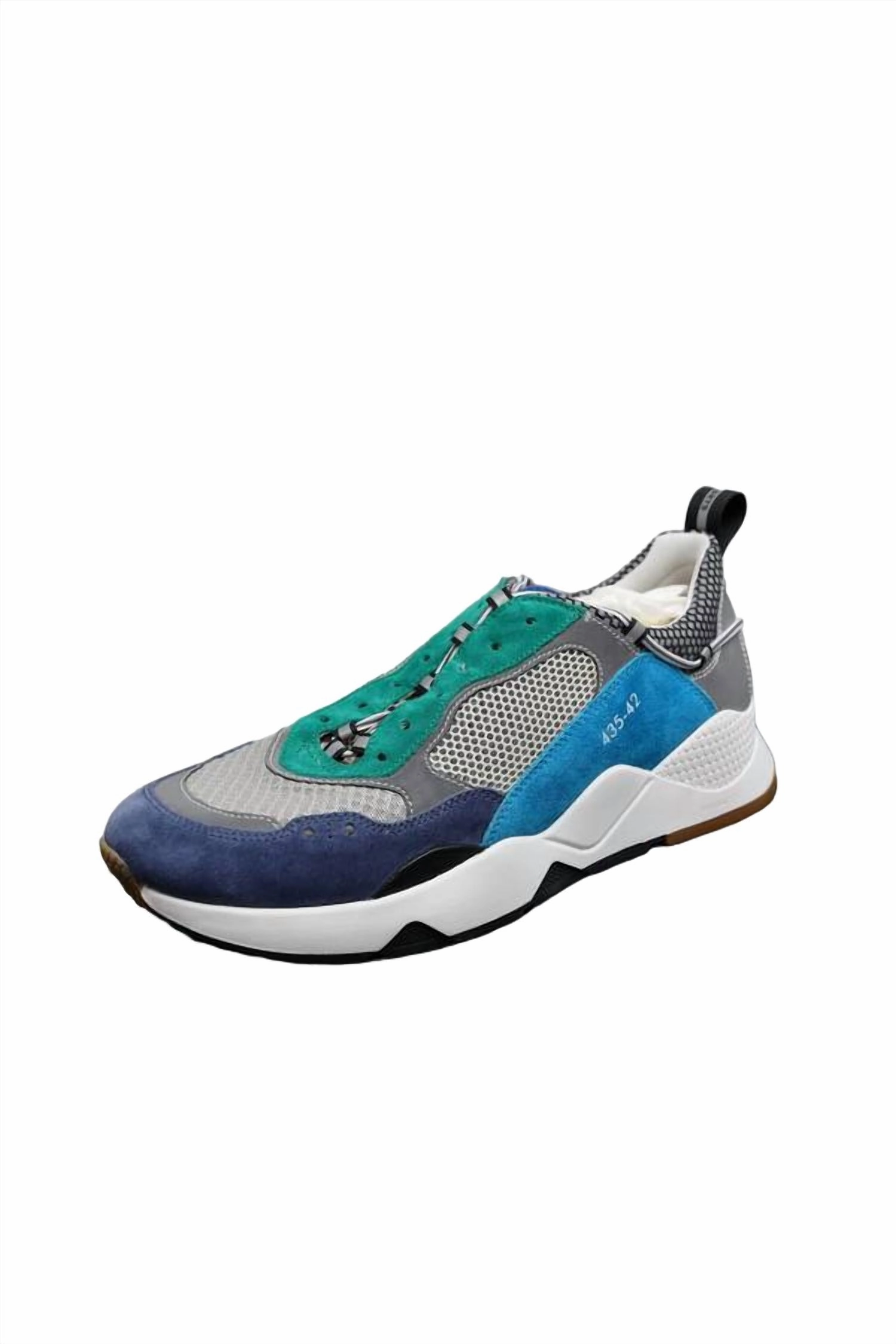 Men Runner Shoes In Blue/turquoise Comfortable Padding Intermediate runner