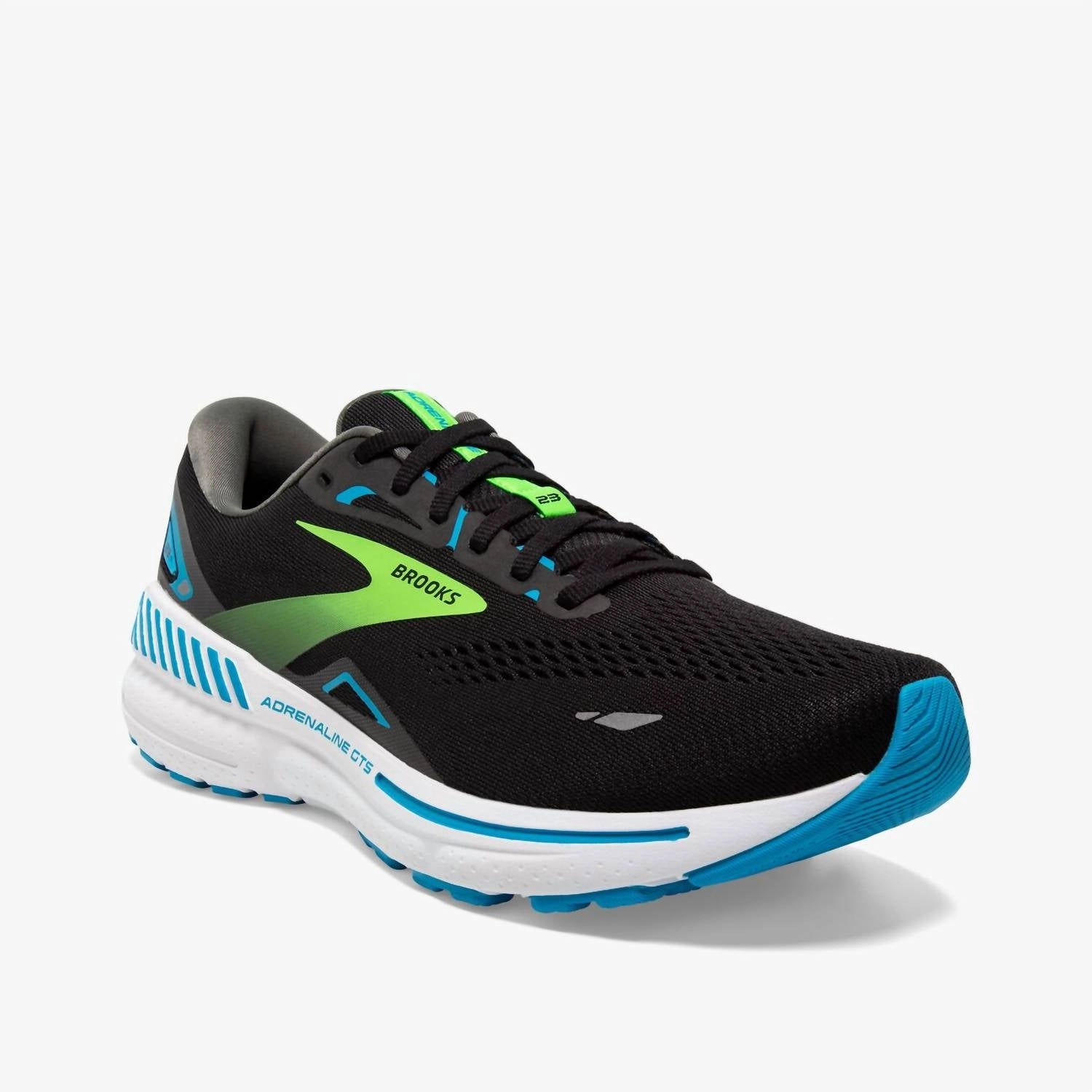 competitive runner shoes Men's Adrenaline Gts 23 Shoes In Black/hawaiian Ocean/green