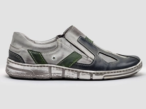 Multi   Directional Tread half - marathons Men's All-Day Slip-On Leather Shoes In Grey