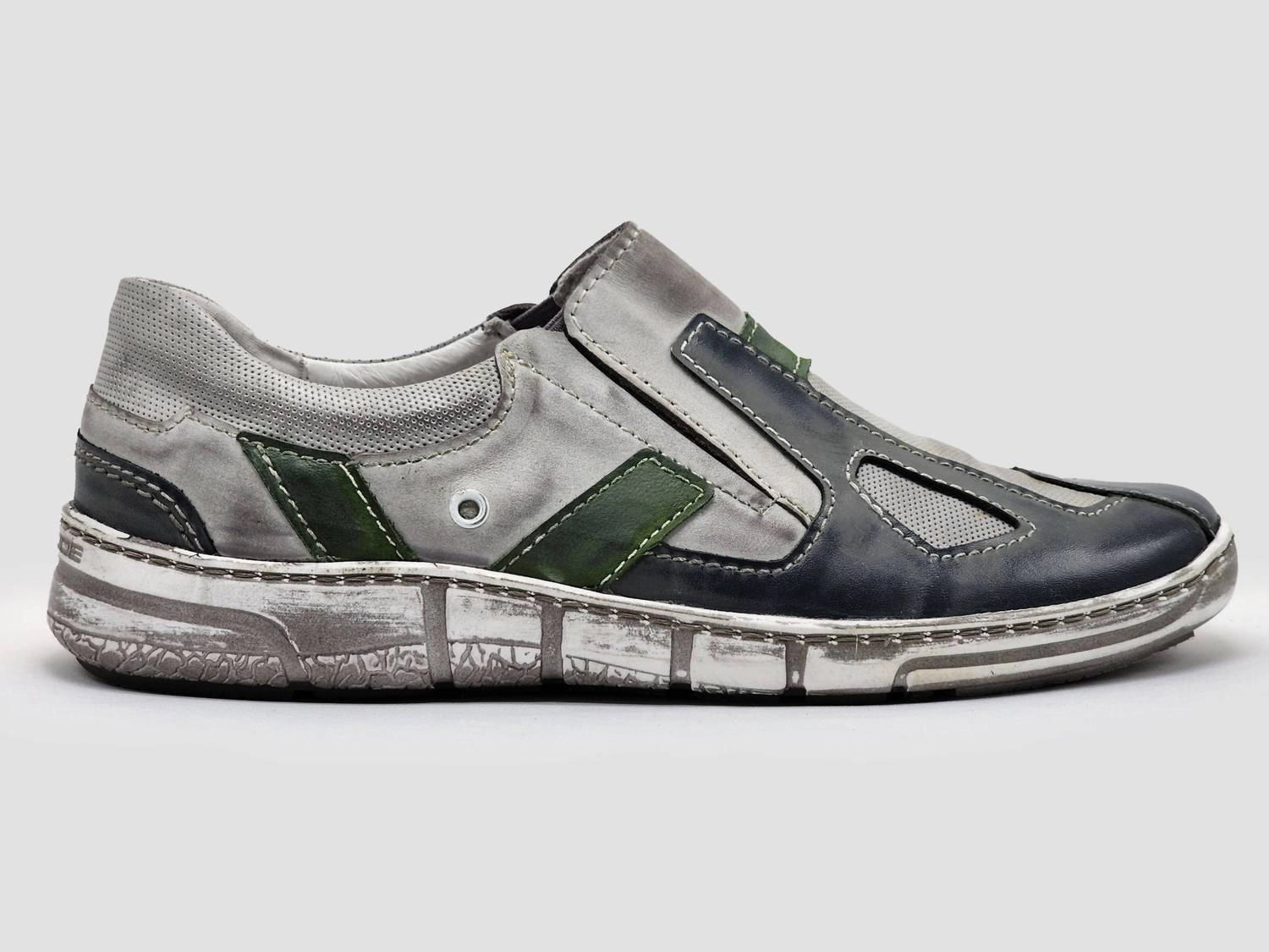 casual - sneakers gravel - running shoes Men's All-Day Slip-On Leather Shoes In Grey