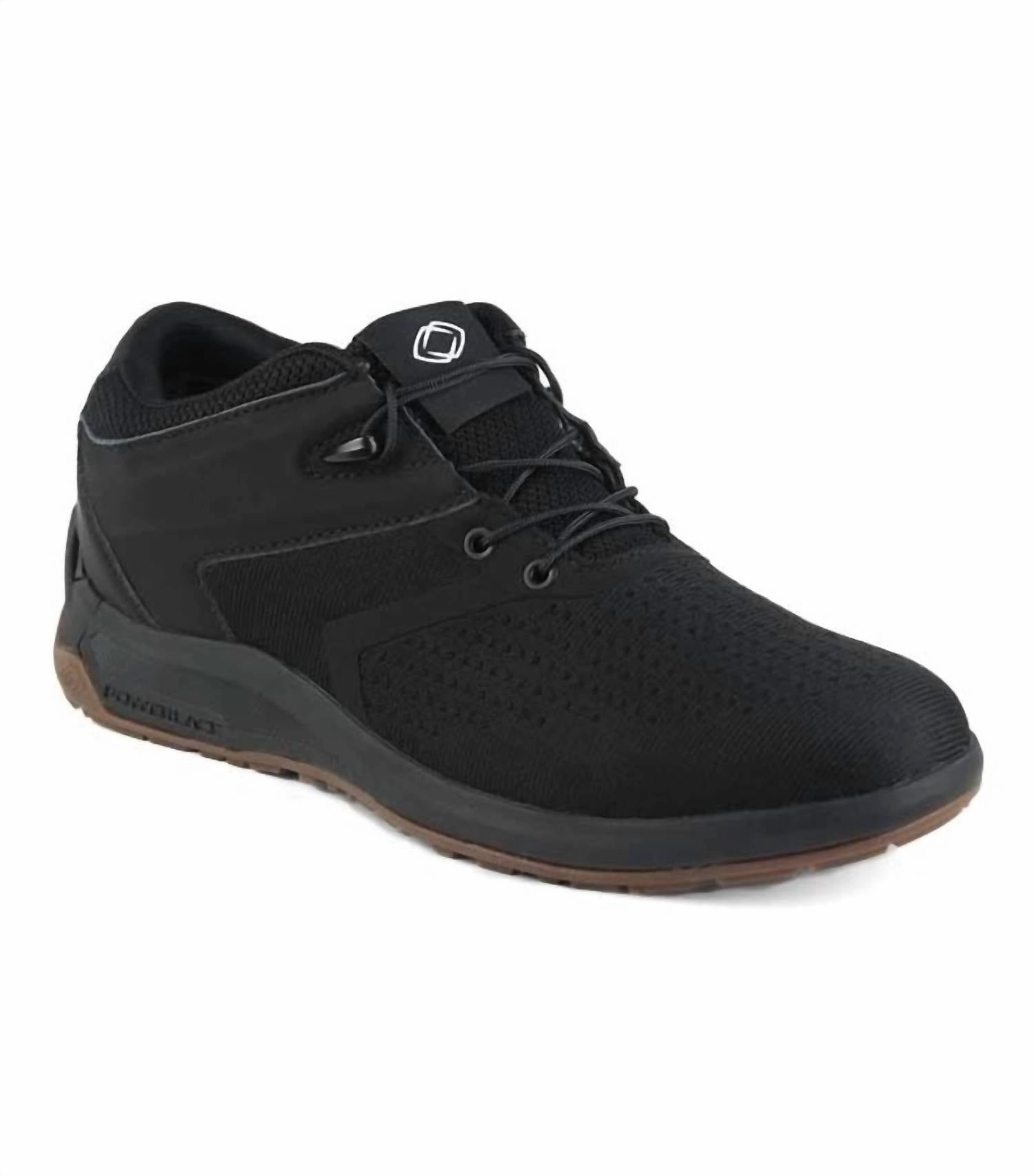 Men's All Terrain Shoes In Black Mesh Elastic Midsole