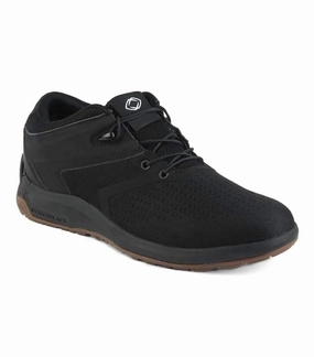 Men's All Terrain Shoes In Black Mesh Striped easy - clean shoes