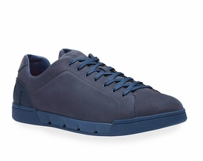 Men's Breeze Leather Sneakers In Navy performance - technology Retro - style