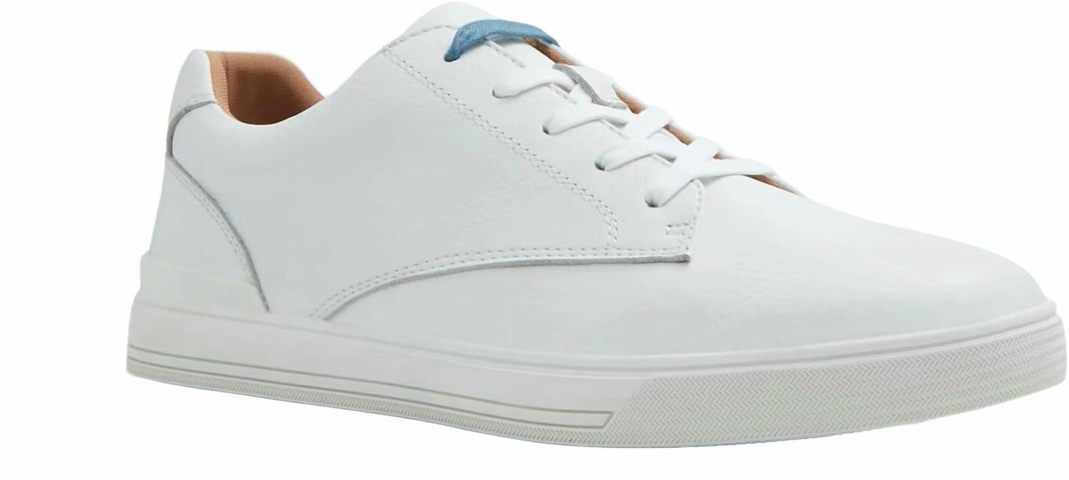 premium - quality - luxury shoes Men's Brentford Sneaker, White Leather Lace Up Shoes