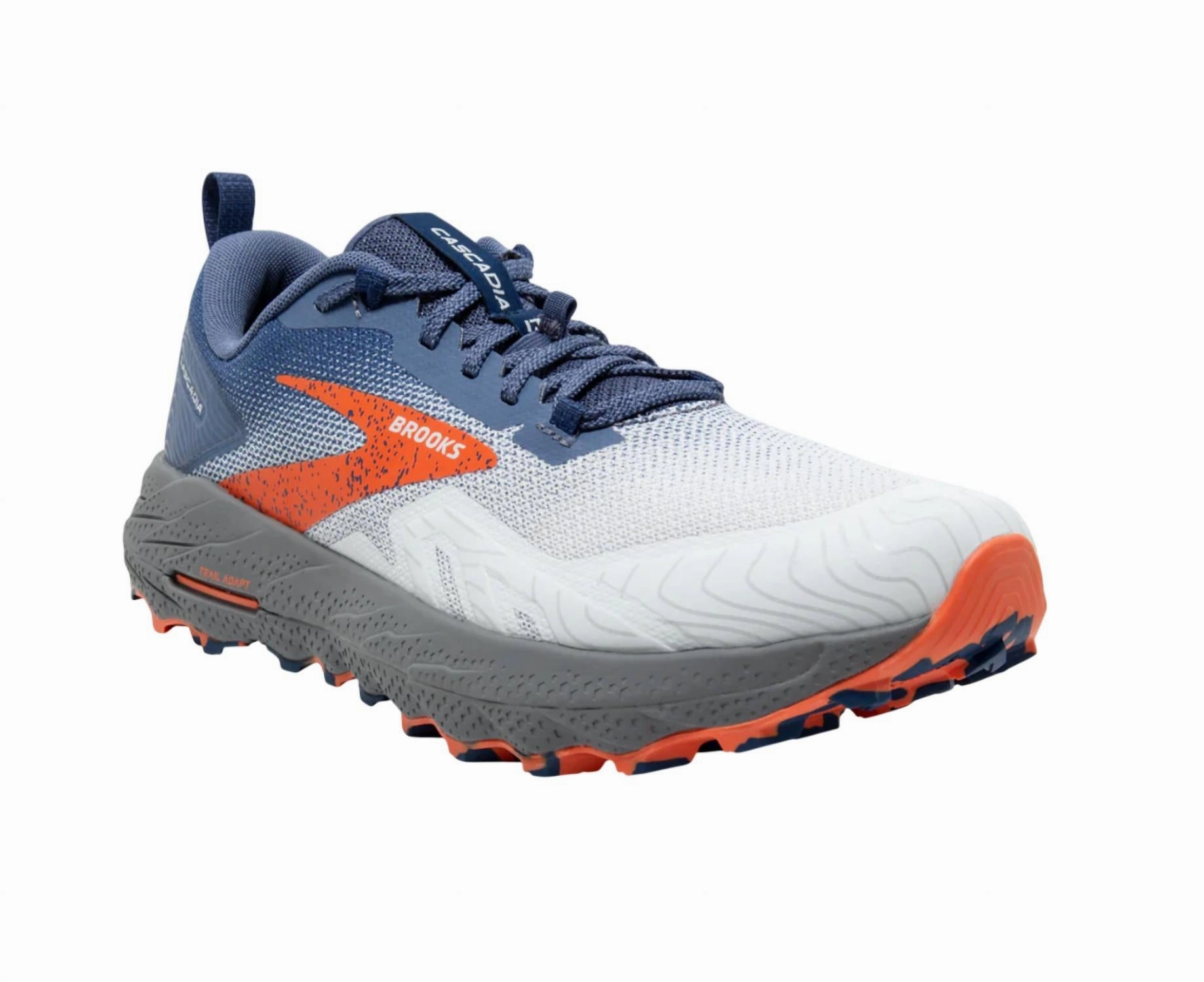 Men's Cascadia 17 Shoe In Blue/navy/firecracker neutral colored shoes