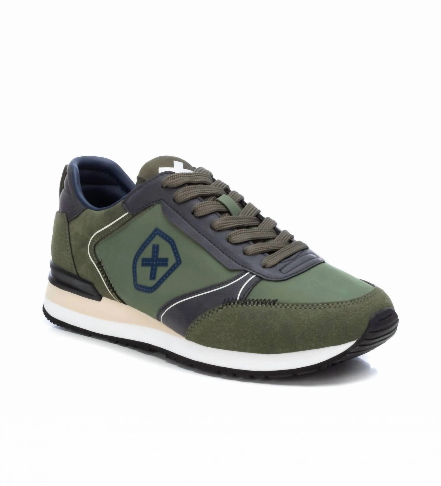Men's Casual Sneakers In Dark Green Trendy Shoes foam - filled - feature shoes