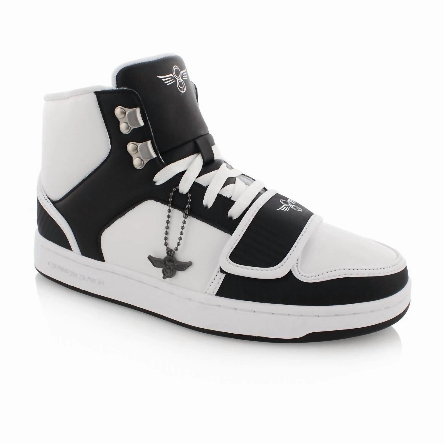 Men's Cesario High Xxi Sneakers In White/black loose - fitting running wear Narrow Fit