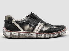 functionality Performance Gear Men's Comfort Slip-On Leather Shoes In Black/white