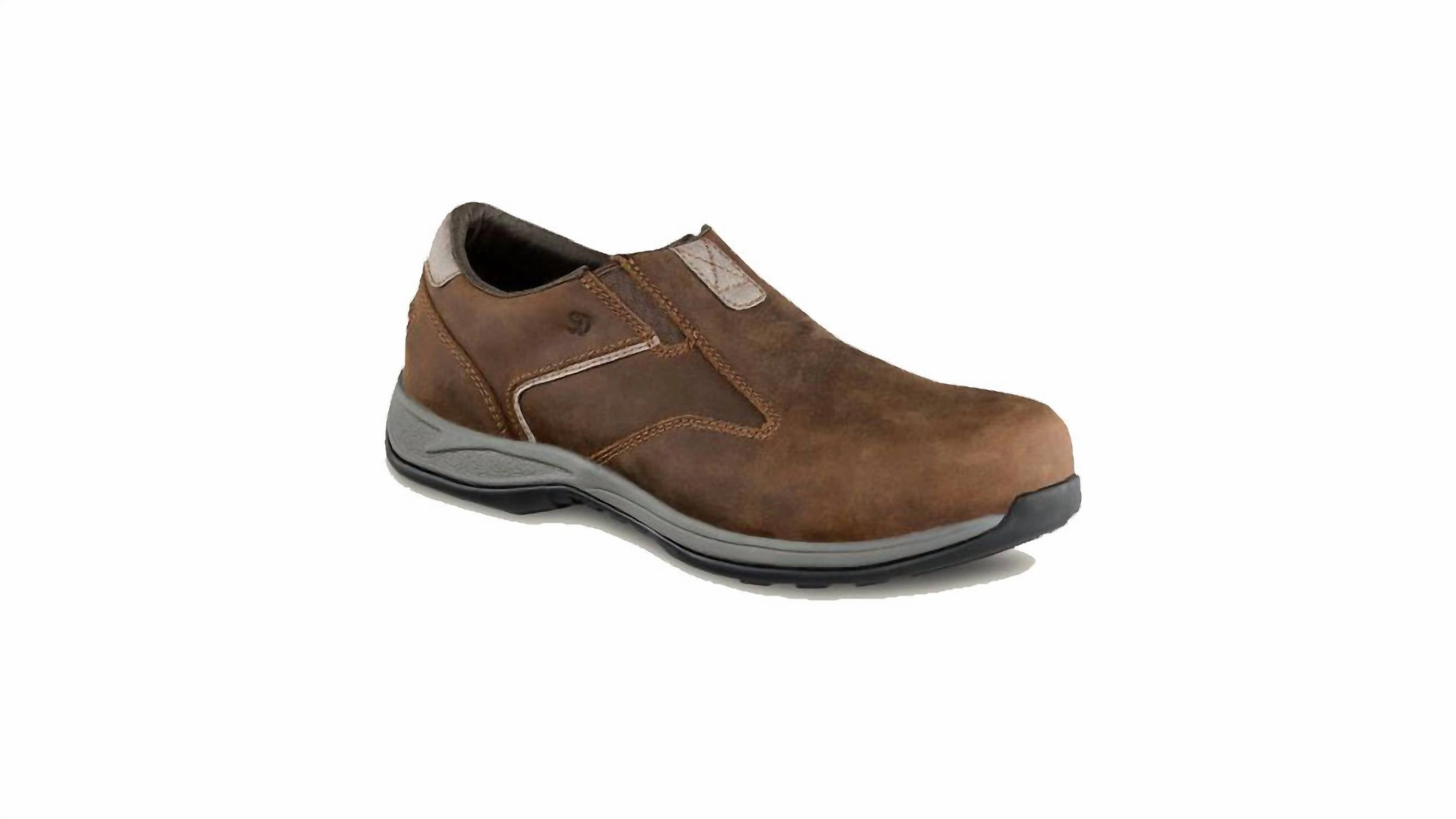 Men's Comfortpro Composite Toe Slip On Work Shoes In Brown Shock-absorbing feature