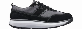 Men's David Ii Active Sneakers In Black perforated upper running shoes running for health improvement
