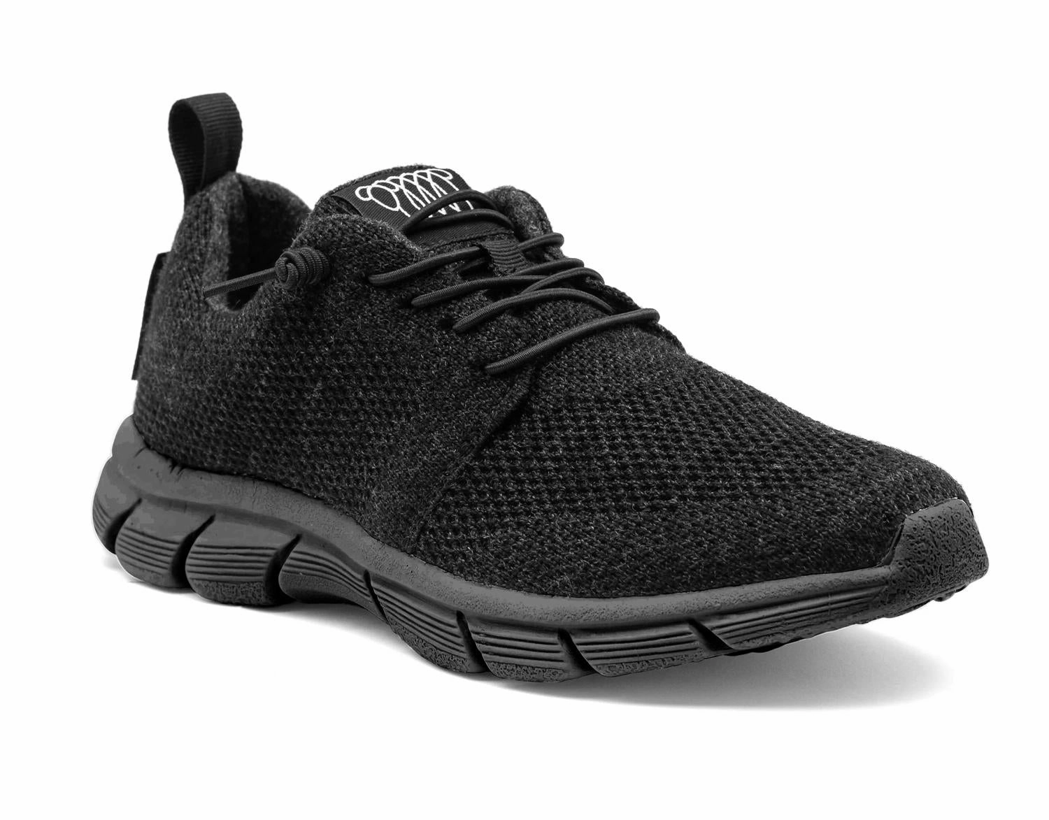 sunny running Men's Fraser Ii Sneaker In Pitch Black Merino Wool