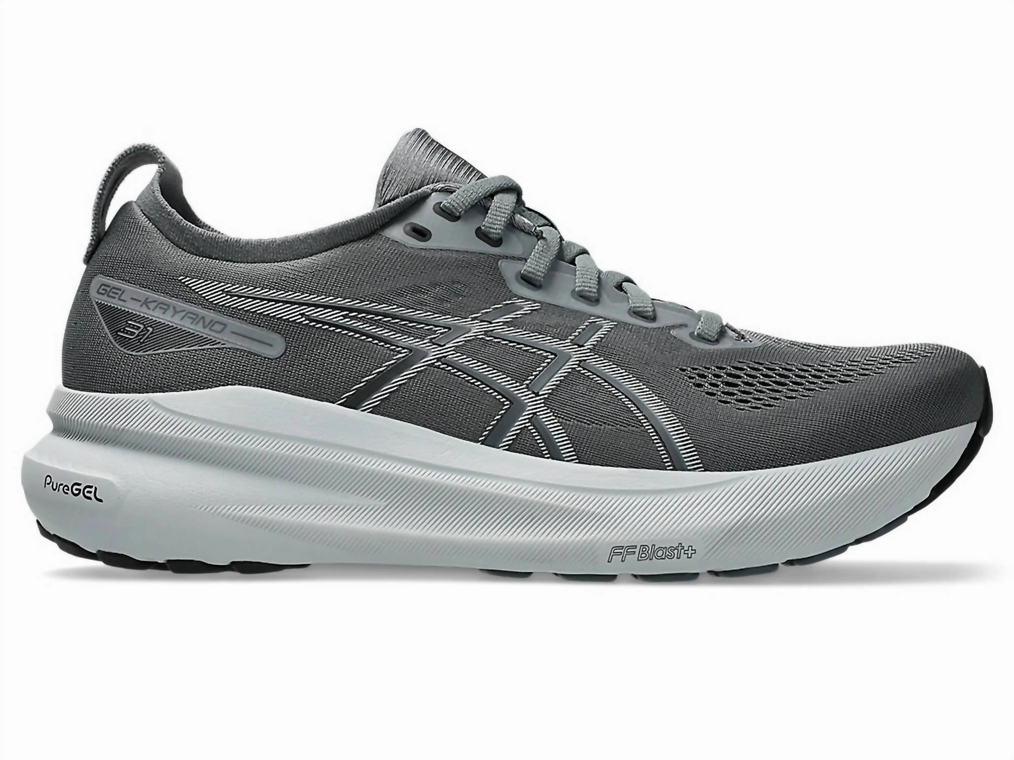 Elastic Band Men's Gel-Kayano 31 Shoes In Steel Grey/piedmont Grey