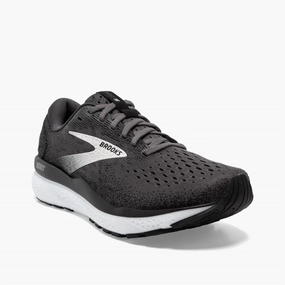 running in different terrains Men's Ghost 16 Sneakers In Black/ Grey/ White