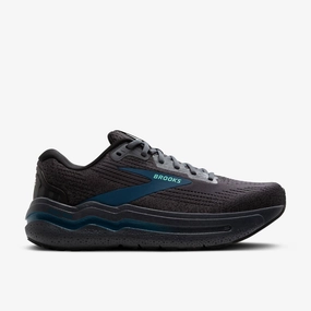 Men's Ghost Max 2 Shoes In Ebony/cockatoo/blue Sapphire enhance agility flat - terrain shoes