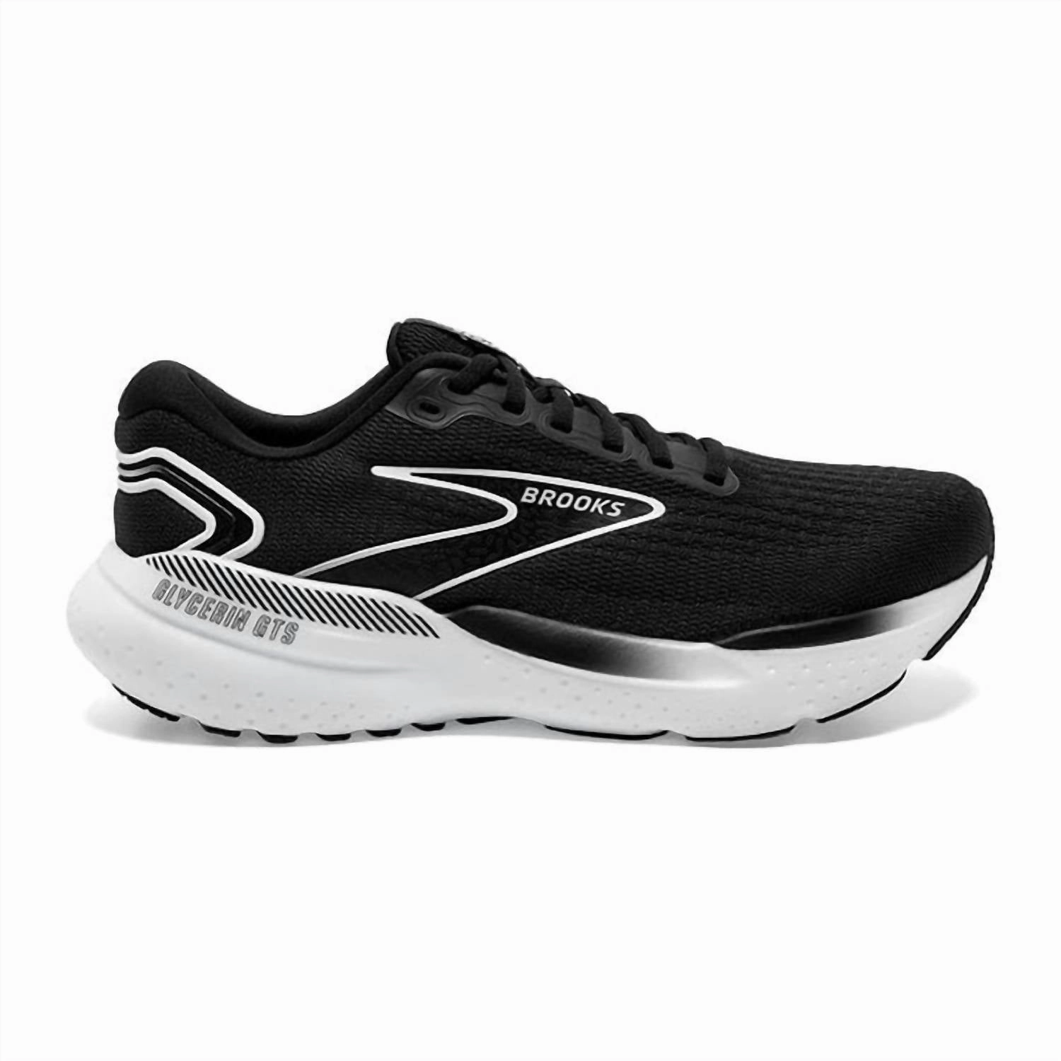 Snowy running traction Men's Glycerin Gts 21 Shoes In Black/white