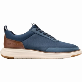 stability - shoes Men's Grand Remix Lace Up Dress Sneaker In Navy/british Tan Leather