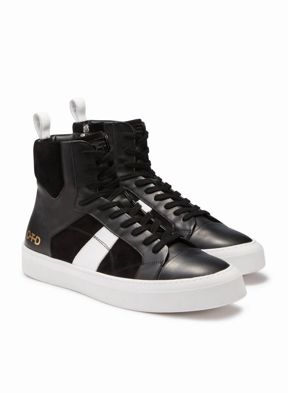 Men's Hi-Top Zip Sneaker In Black running in dry tracks shoes Hurdling
