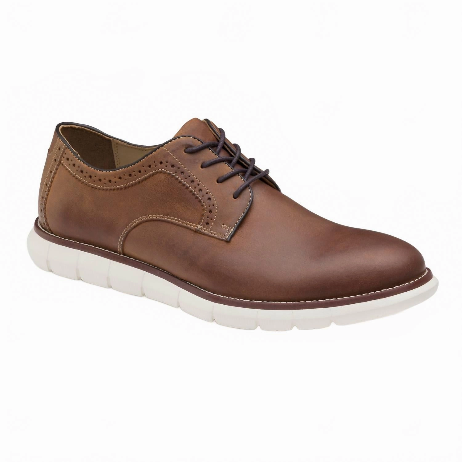 Men's Holden Plain Toe In Tan Oiled Full Grain Shock   Absorbing orthopedic shoes