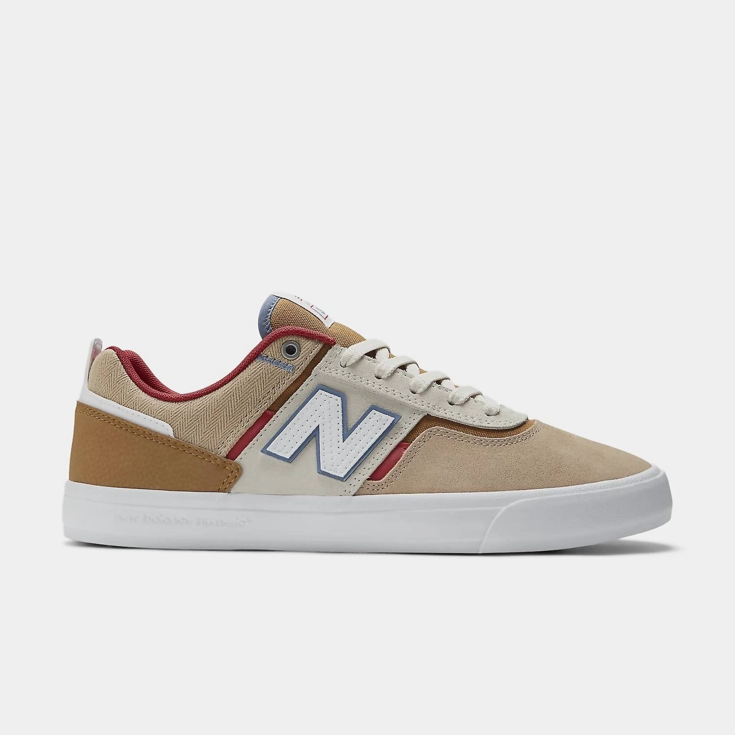 Men's Numeric Jamie Foy 306 Skate Shoes In Tan/white/red/blue running on flat ground shoes