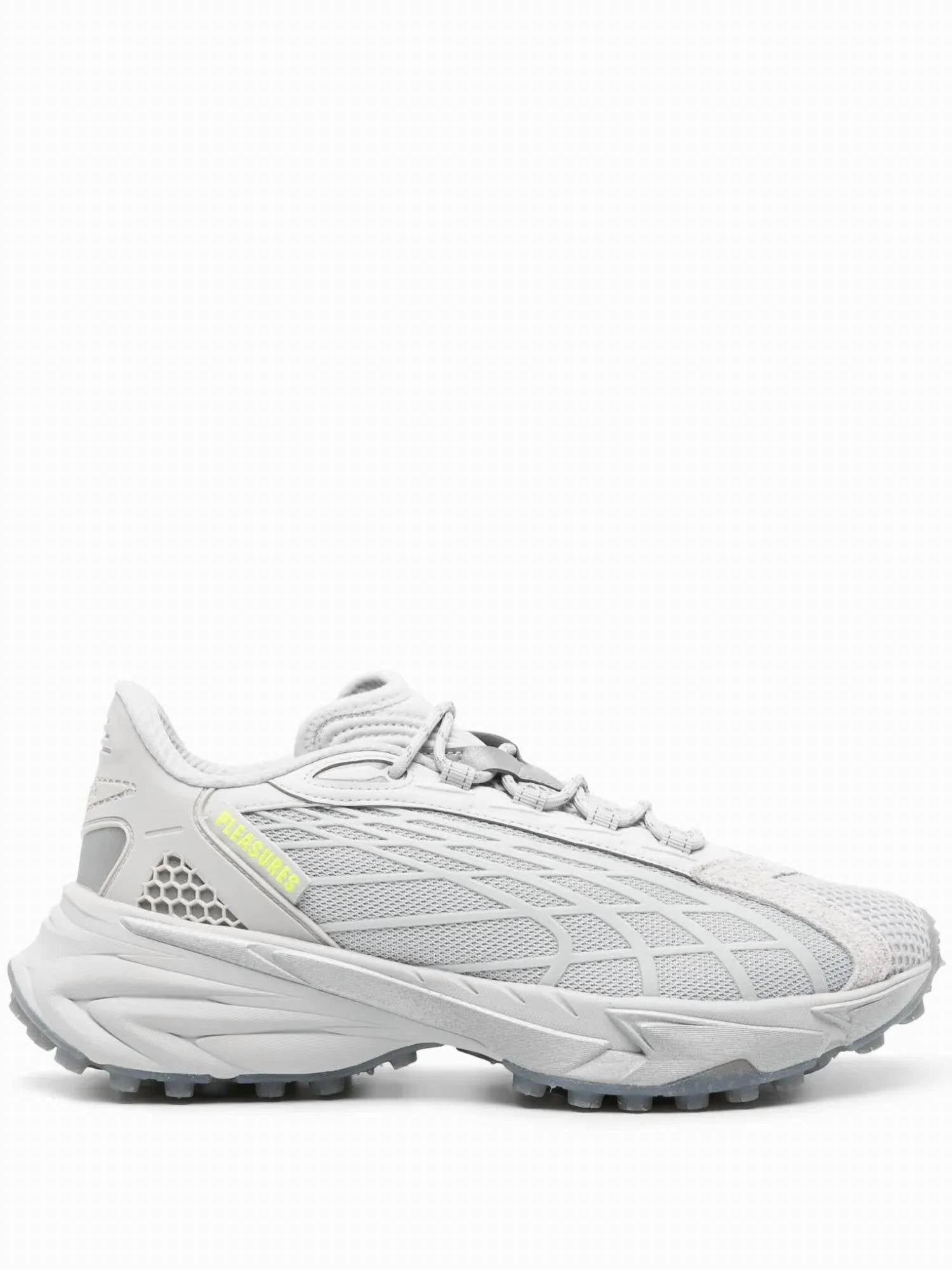 Men's Pleasures Spirex Mesh Sneakers In Grey dust - resistant shoes
