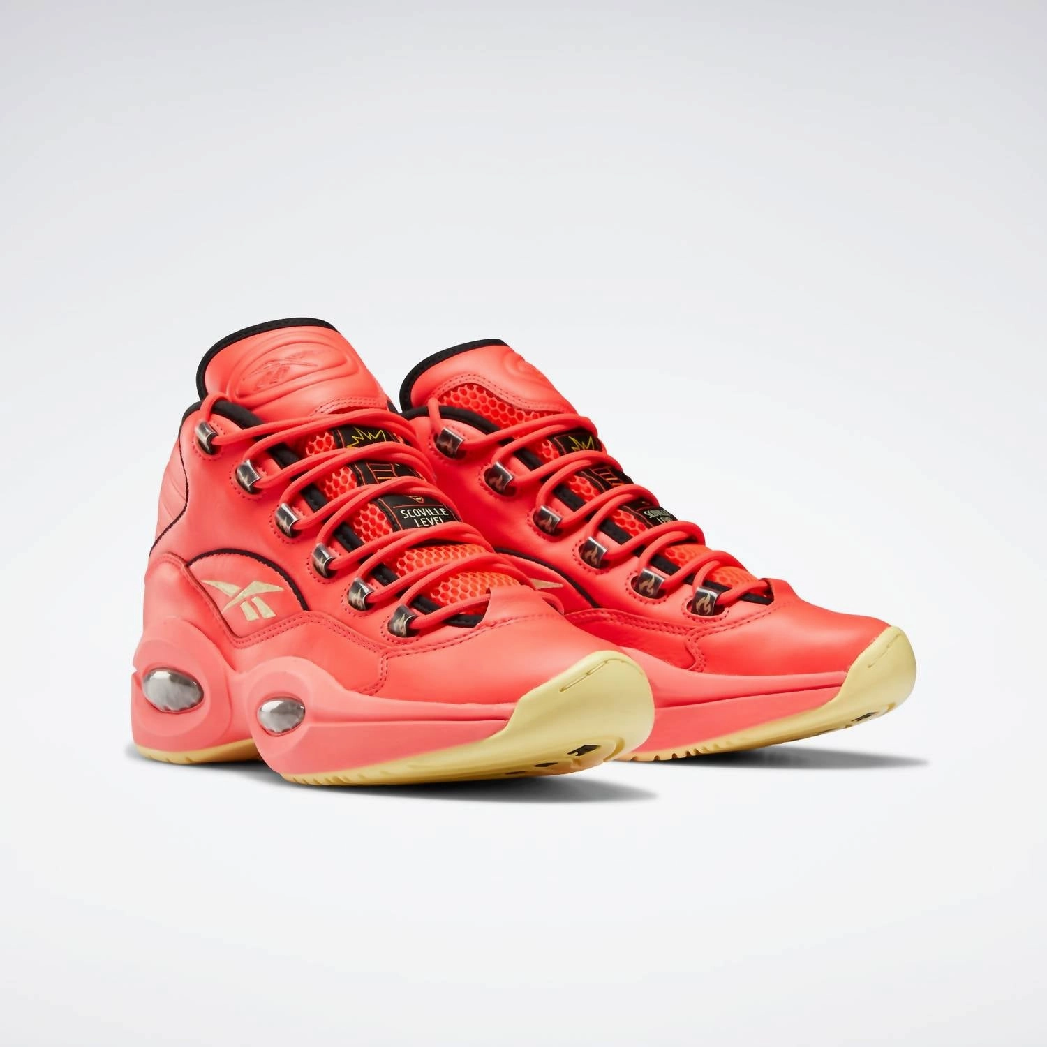 Men's Question Mid X Hot Ones Sneakers In Red speed drills forefoot - support - feature shoes