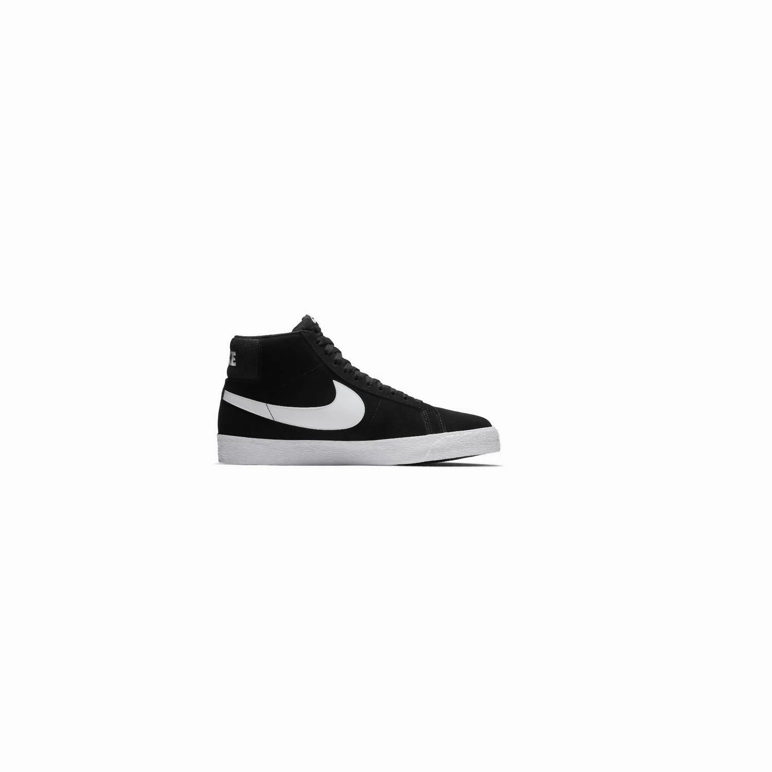 Men's Sb Zoom Blazer Mid Sneakers In Black White Lightweight Midsole