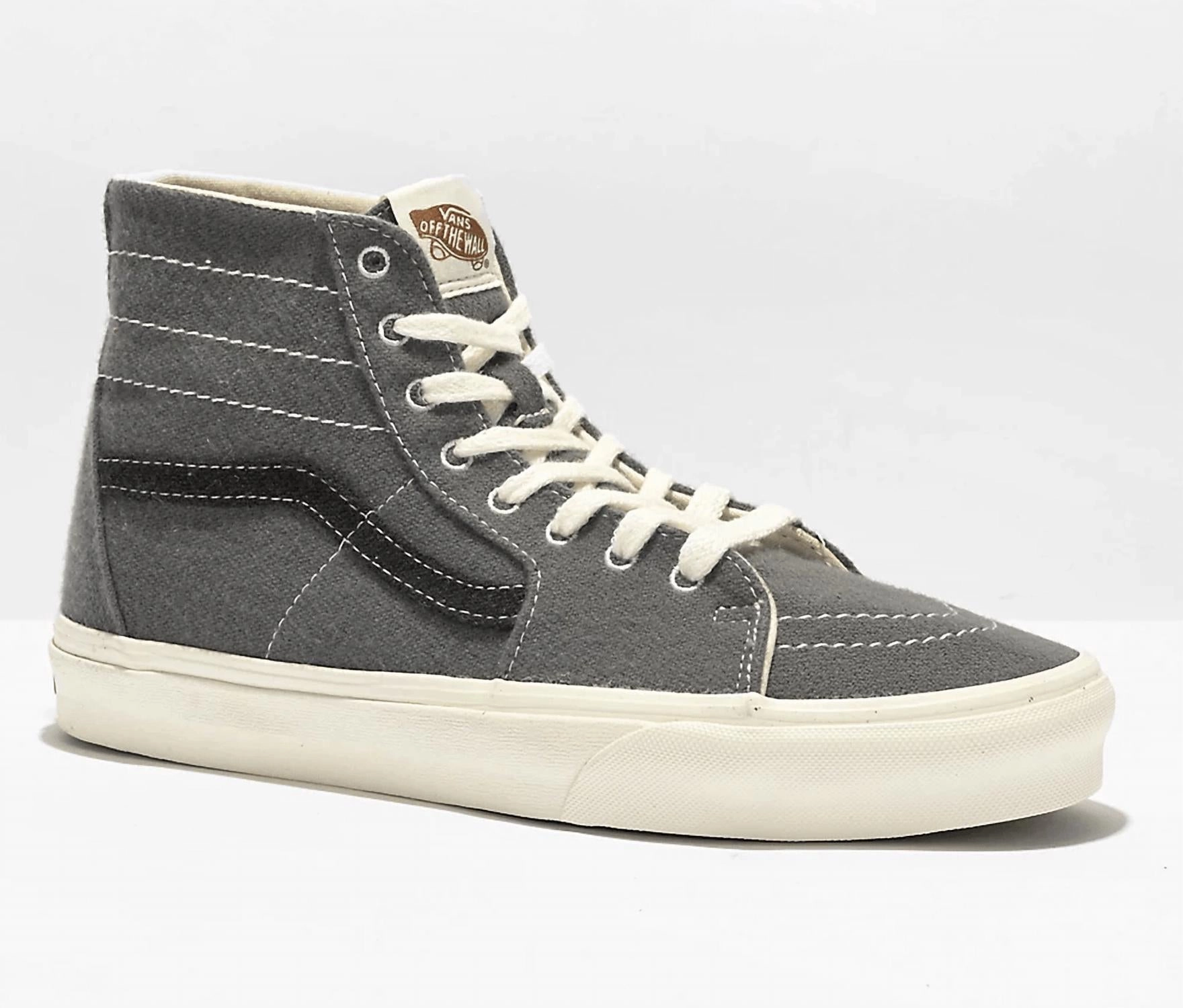 Men's Sk8-Hi Tapered Sneaker In Eco Theory Wool Light Grey footgear for jogging running in wet conditions shoes