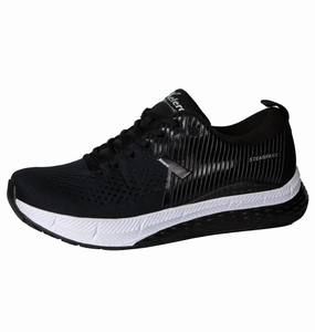 Men's Steadfast Sneaker - Wide Width In Black Corporate - running zigzag - design shoes