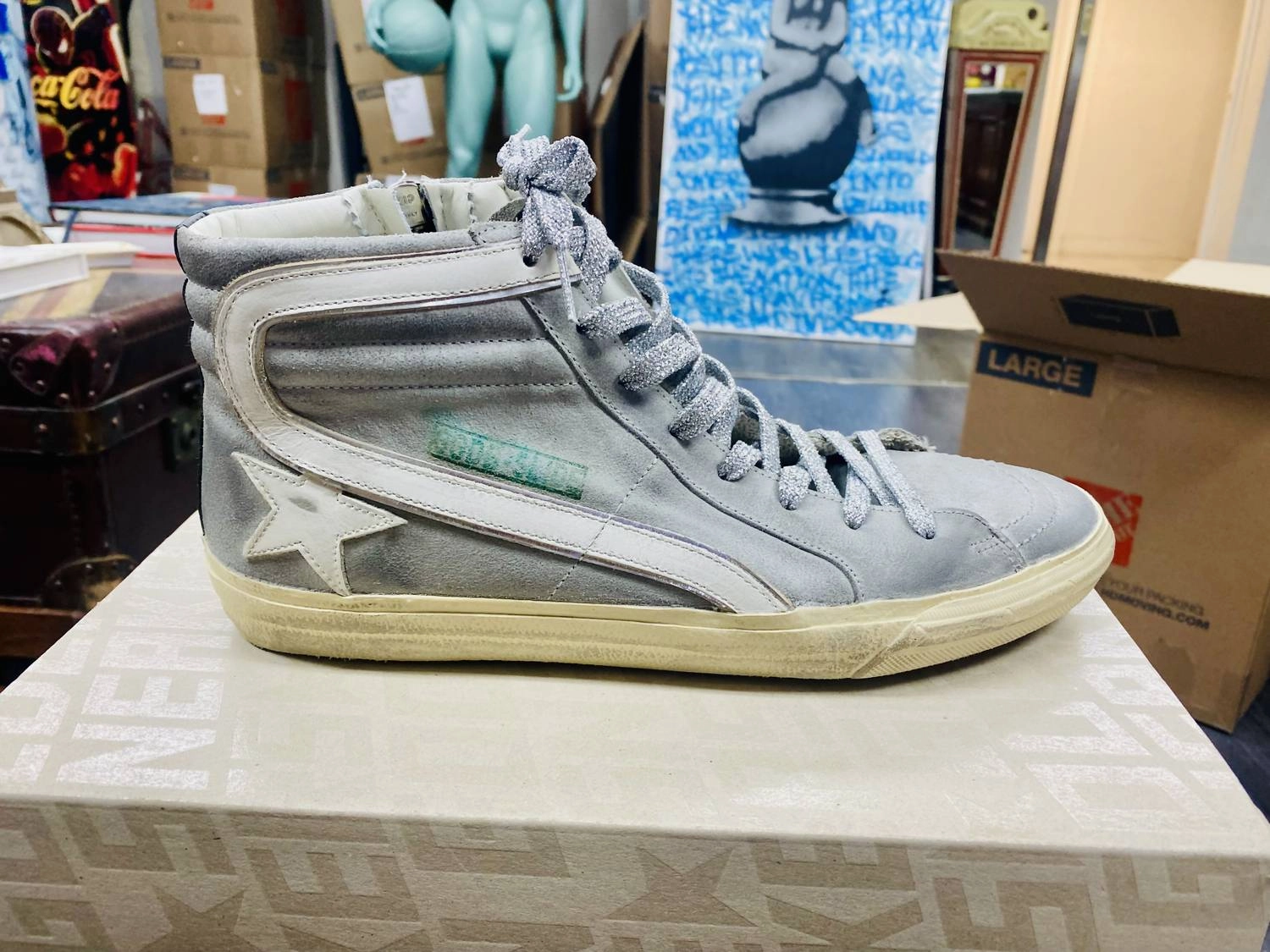 Men Slide Classic Sneaker In Mud/wht endurance running shoes