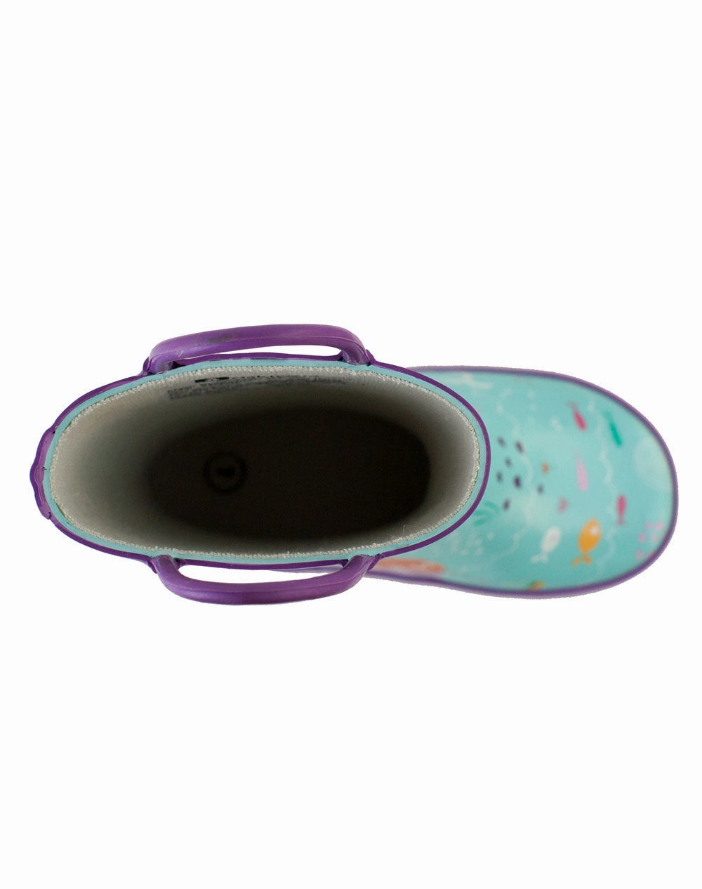 Vintage Style Heels Mermaids Loop Handle Rubber Rain Boots