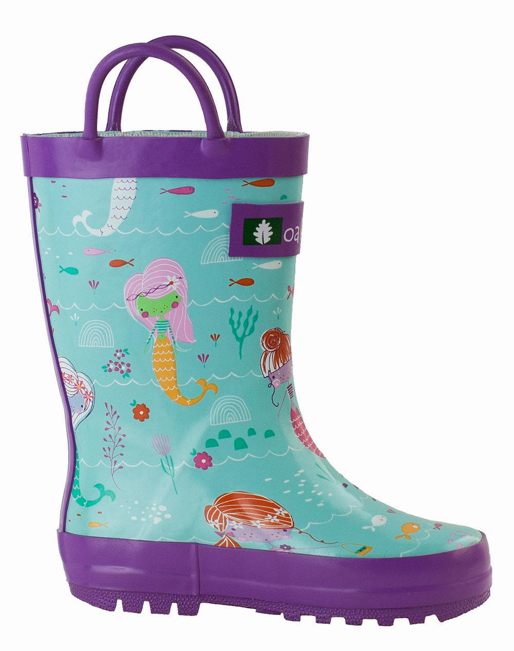 Outdoor Ready Boots Mermaids Loop Handle Rubber Rain Boots