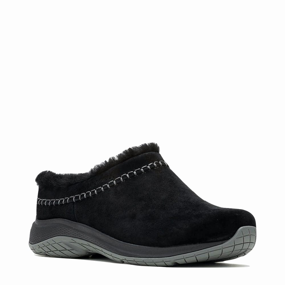 Well Built Parent Pace Merrell Women's Encore Ice 5 Waterproof Suede Leather Clog in Black