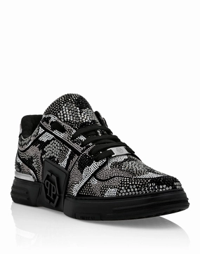 Crystal Royal Street Suede Lo-Top Sneakers Camouflage running with a carbon fiber plate battery - powered