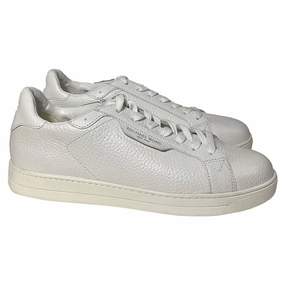 Michael Kors Keating Sneaker in Optic White Pebbled Leather fun - run