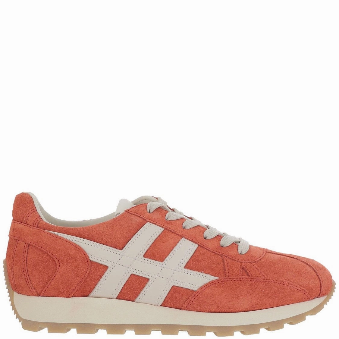 sports lovers Suede Leather Sneakers With Round Toe And Iconic 'H' Emblem