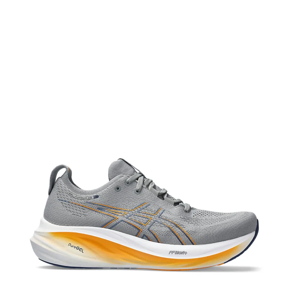 Costume Run Asics Men's GEL-NIMBUS 26 Sneaker in Sheet Rock/Thunder Blue