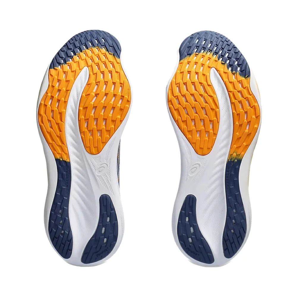 Asics Men's GEL-NIMBUS 26 Sneaker in Sheet Rock/Thunder Blue smooth - stride Outdoor sports shoes