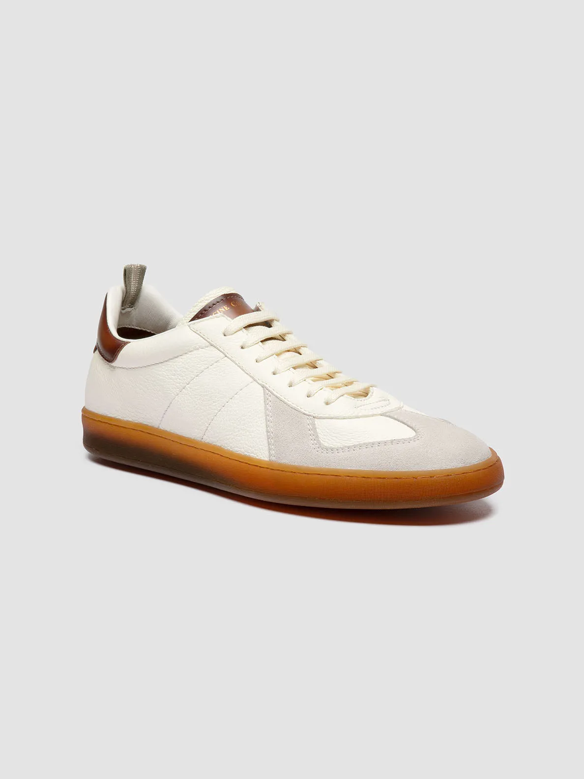 MILITIA 001 - White Leather Low Top Sneakers molded shoes