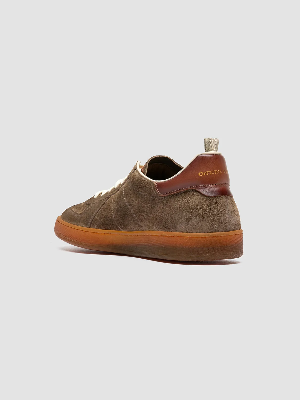 core - training soft - midsole - feature shoes MILITIA 002 - Taupe Suede and Leather Low Top Sneakers